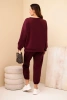 Set sweatshirt + pants dark burgundy butter