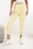 Summer Punto pants with fastening on the legs yellow