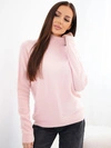 Women's sweater with a mock turtleneck and long sleeve dark powder pink