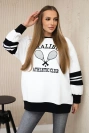 Zateplená mikina Malibu bílá+černá