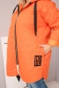 Damenjacke Plus Size gesteppt mit Kapuze und dem Schriftzug HOPE orange