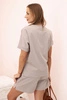 Women's punto set with short sleeves and shorts fango