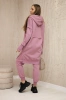 Insulated set with a long sweatshirt dark pink