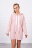 Dress with hood Oversize dark powdered pink