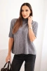Loose-fitting women's turtleneck sweater gray