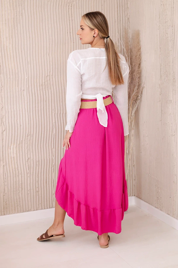 Longer back skirt fuchsia