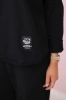 Bavlněná mikina kalhoty set černý