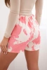 Women's skirt-shorts with animal print pink
