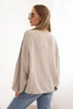 Women's blouse with viscose, gathered neckline and fango decoration