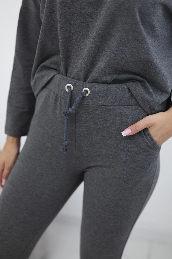 Set with oversized blouse graphite