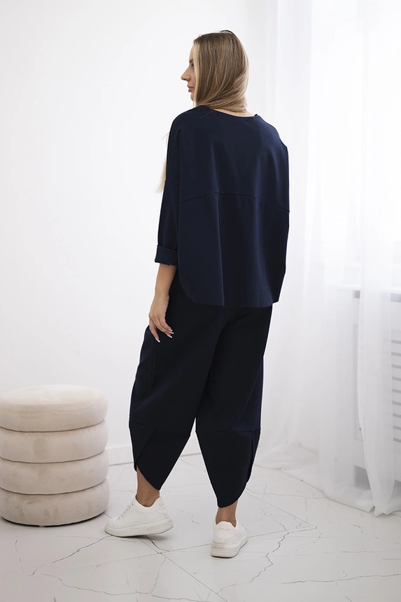 Set Punto Milano Winter sweatshirt + pants Navy blue