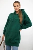 Insulated sweatshirt with embroidered inscription oversize dark green