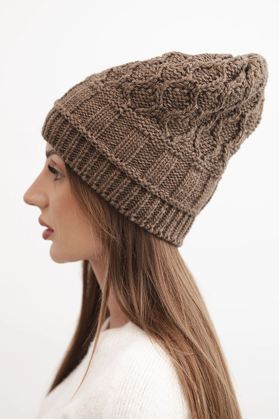 Mütze mit Fleece Marta K231 mocca
