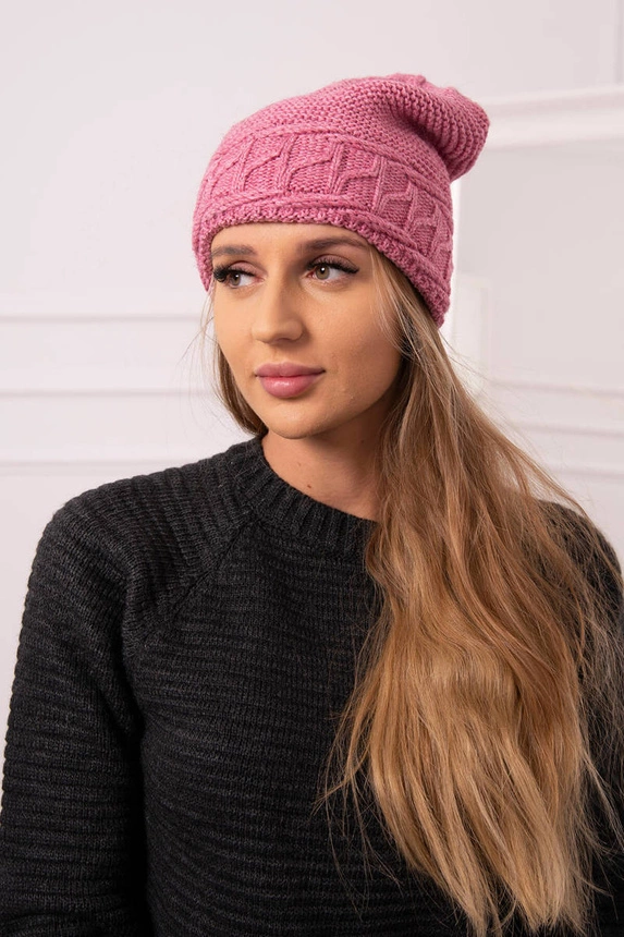 Women's cap Aniela K338 dark pink