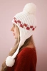 Women's long eared cap Nadia K321 white