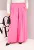 Women's Plus Size cotton pants with wide legs and loose fit light pink