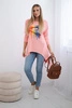 Blouse oversize with rainbow lips print apricot