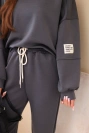 Viskose-Set Sweatshirt + Hose graphit