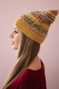 Cap with fleece Patrycja K254 mustard+khaki