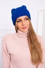Czapka z wywinięciem Magda K293 chabrowa