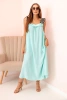 Damenkleid mit Trägern mit Leopardenmuster Minze