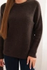 Women's sweater made of baby alpaca with long sleeves brown