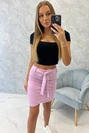 Wrap skirt tied at the waist purple