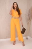 Jumpsuit mit dekorativem Taillengürtel Orange