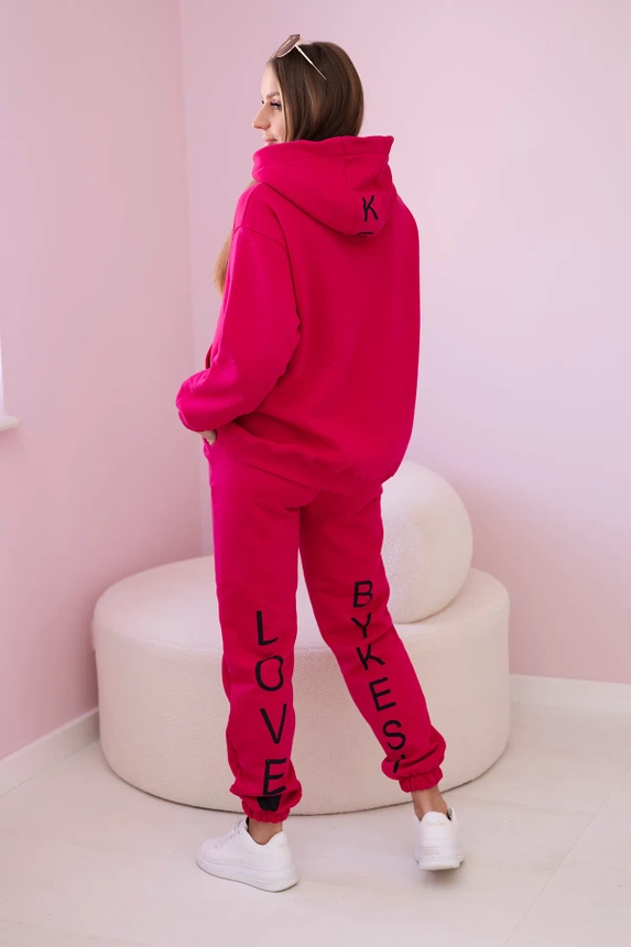 Printed cotton set fuchsia