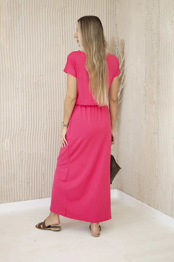 Viscose dress with pockets fuchsia