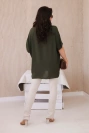 Oversized blúzka s príveskom khaki