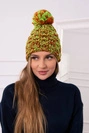 Cap with fleece Fiona K275 green neon + red