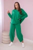 Cotton sweatshirt pants set green