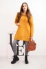 Insulated sweatshirt with side slits mustard