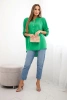 Blouse with a longer back bright green