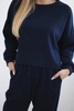 Viscose set Amour sweatshirt + pants navy blue