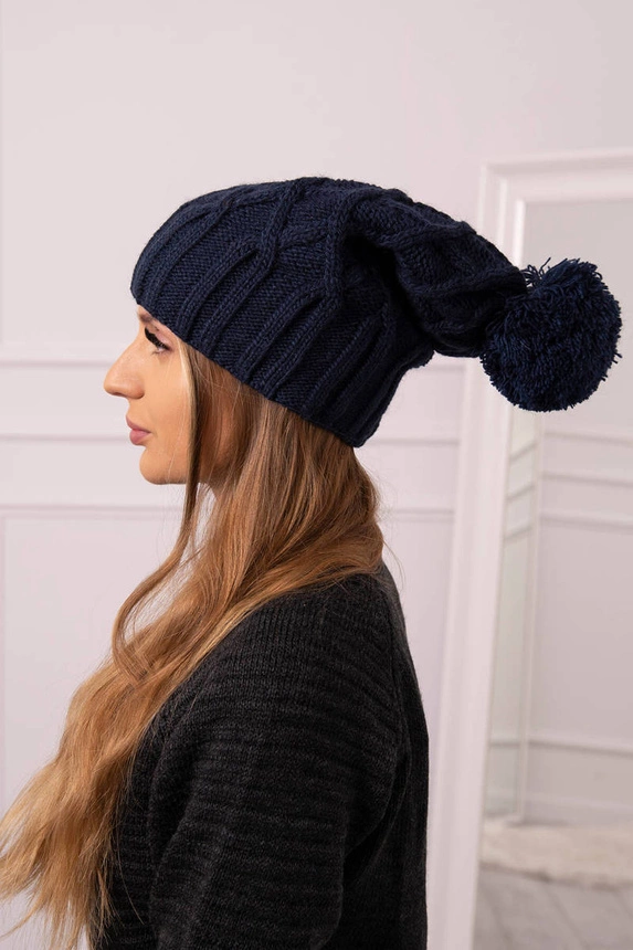 Cap with fleece Milano K203 navy blue