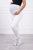 Těhotenské džínové kalhoty bílé