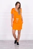 Tied dress with hood orange