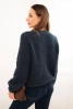 Women's sweater made of soft mohair navy blue