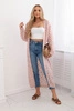 Sweater long cardigan Super KID Mohair dark powder pink
