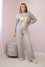 Bavlnená súprava Angel mikinové + nohavice béžový