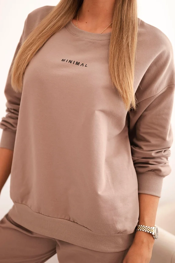 Women's cotton set with Minimal print fango