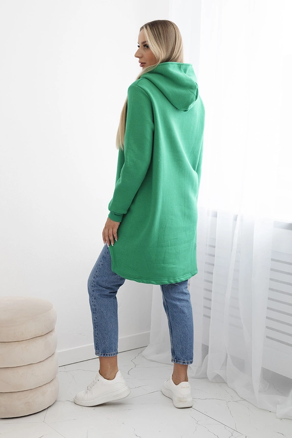 Isoliertes Sweatshirt mit längerem Rücken hellgrün