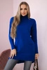 Sweater with stand-up collar mauve-blue