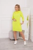 Dress with a hood and pockets yellow neon
