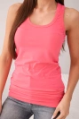Women's sleeveless cotton blouse with a round neckline pink
