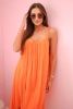 Viscose dress with straps orange 