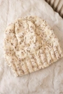 Cap with fleece Roksana K209 ecru