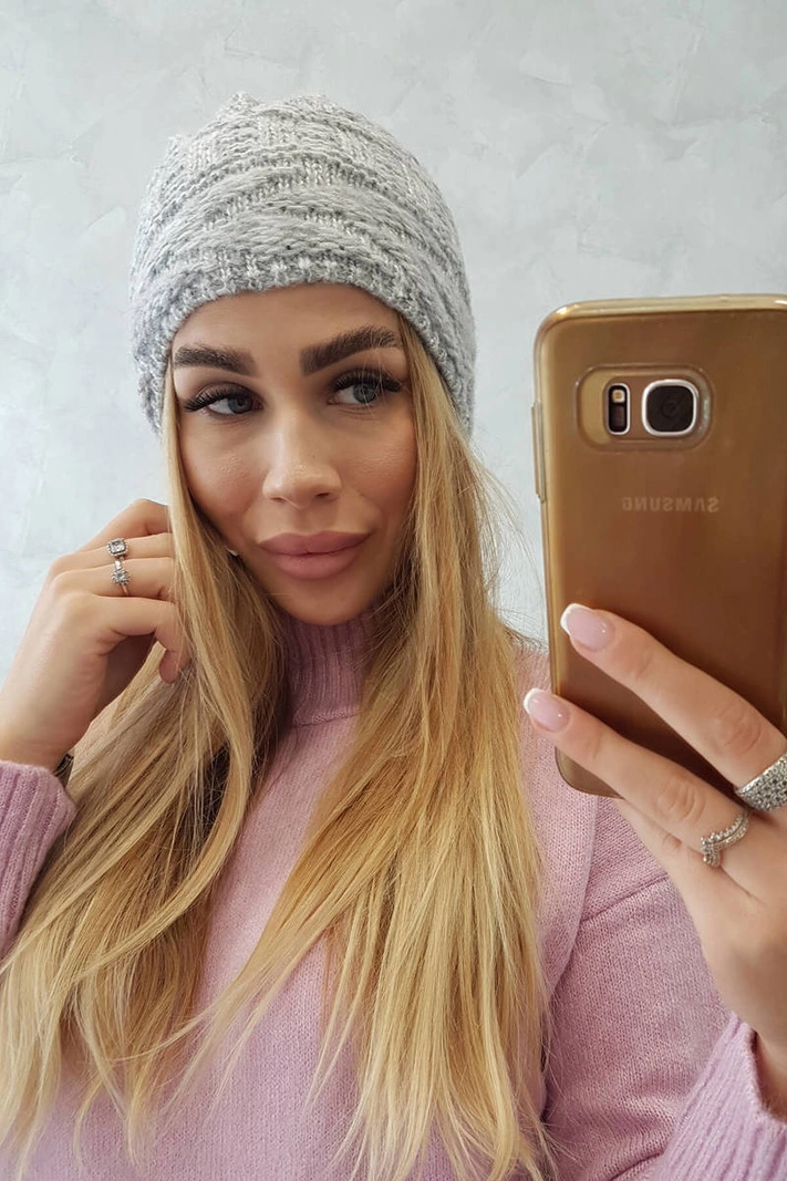 Edyta Fleecemütze K298 grau